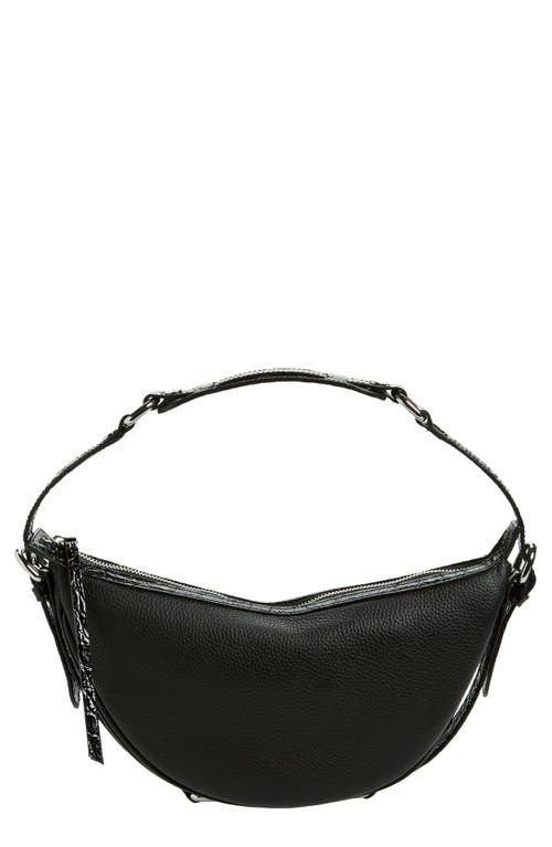 BYFAR Gib Black Croco and Flat Grain Leather