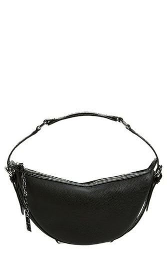 [22PFGIBSBLCFGMED] BYFAR Gib Black Croco and Flat Grain Leather
