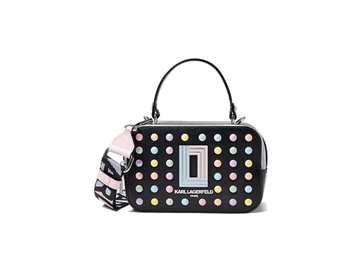 Karl Lagerfeld Paris Simone Crossbody (Black/Candy) Handbags